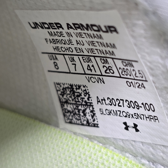 Under Armour Blur 2 MC VVS Football Cleats Mens Size 8 White Metallic Silver New - Picture 4 of 9